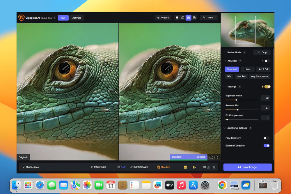 AI 无损放大图片的神器 Topaz Gigapixel AI v8.1.1 破解版