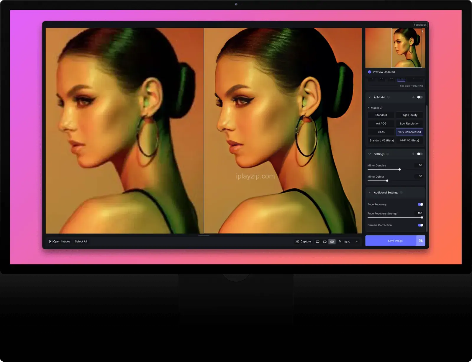 强大的 AI 无损放大图片的神器 Topaz Gigapixel AI 8.1.2 破解版