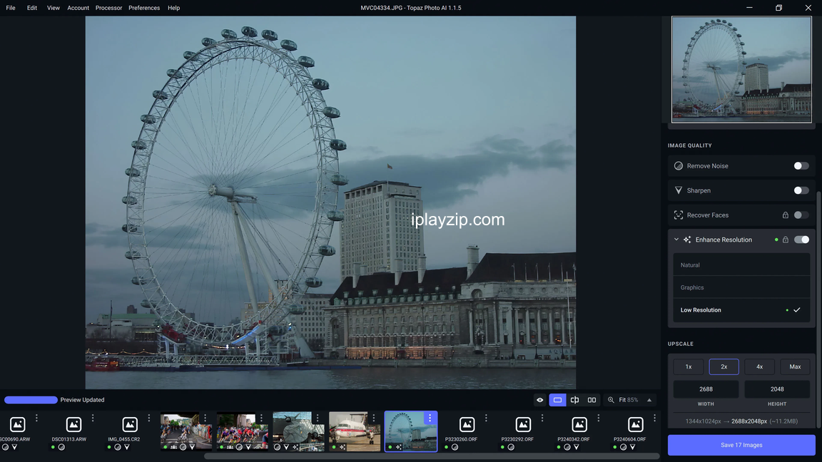 Topaz Photo AI 操作界面与功能展示
