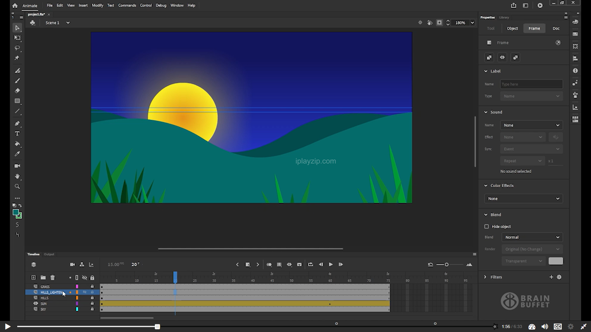 Adobe Animate 界面截图