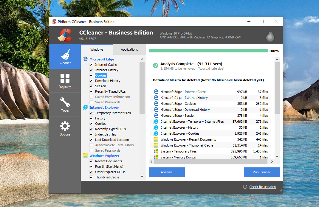 CCleaner Business 操作界面
