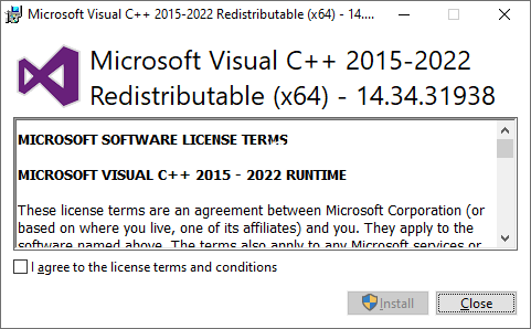 Visual C++ Redistributable 安装向导