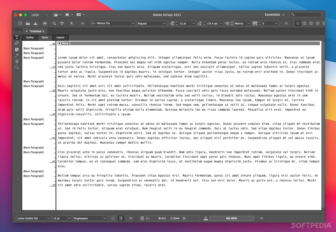 Adobe InCopy 操作界面