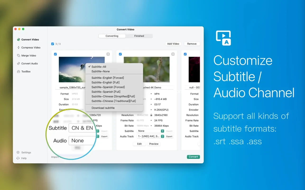 Video Converter X 操作界面
