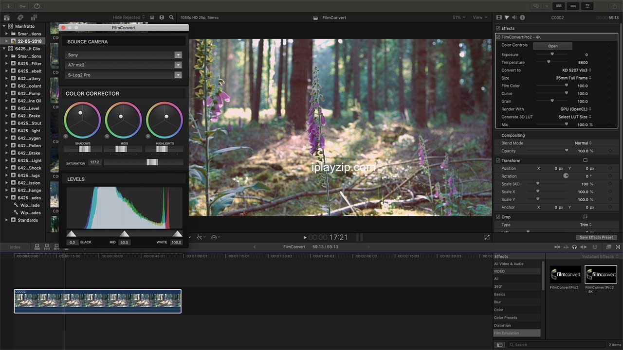 FilmConvert Nitrate 界面截图