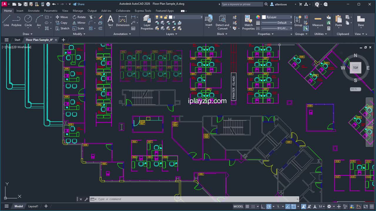 AutoCAD 2026 设计界面展示