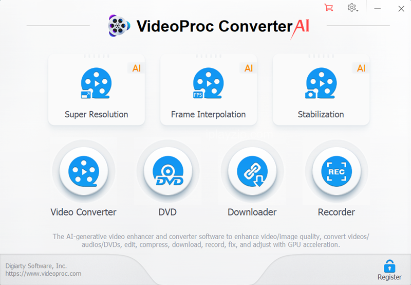 VideoProc Converter 主界面及功能模块展示