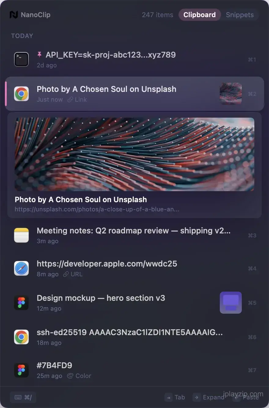 MacOS 剪贴板历史管理工具 NanoClip v1.4.0 破解版 MacOS 剪贴板历史管理工具 NanoClip v1.4.0 破解版