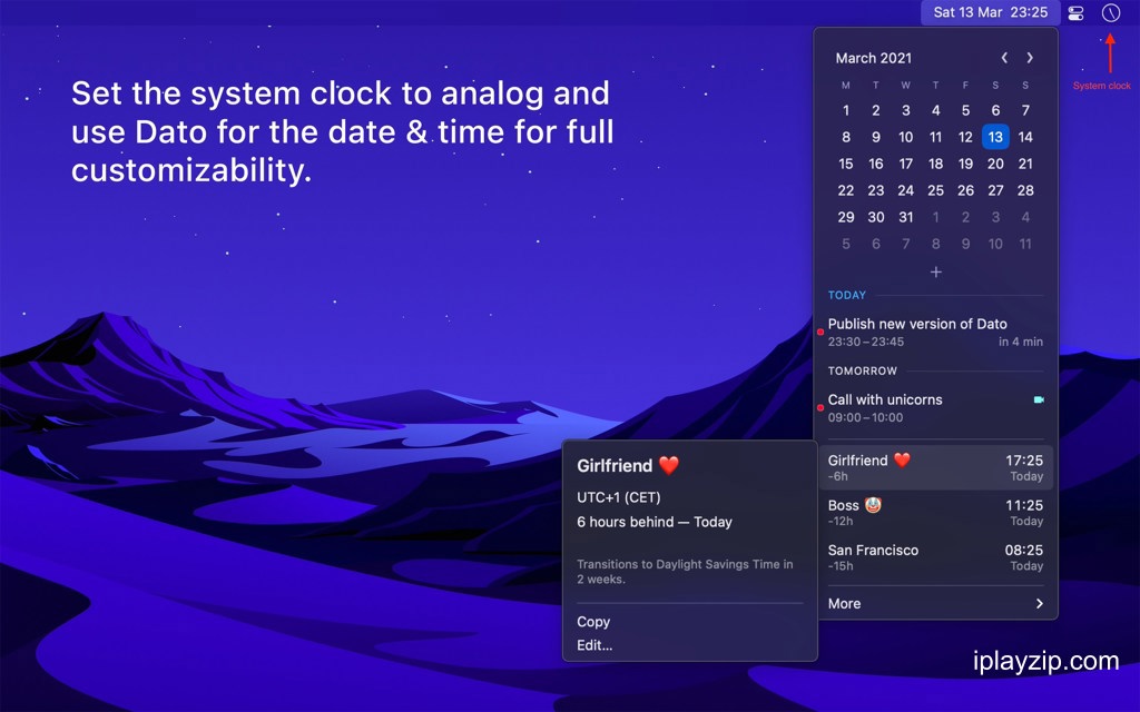 MacOS 菜单栏聚合日历与日程预览 Dato v5.8.2 破解版主界面
