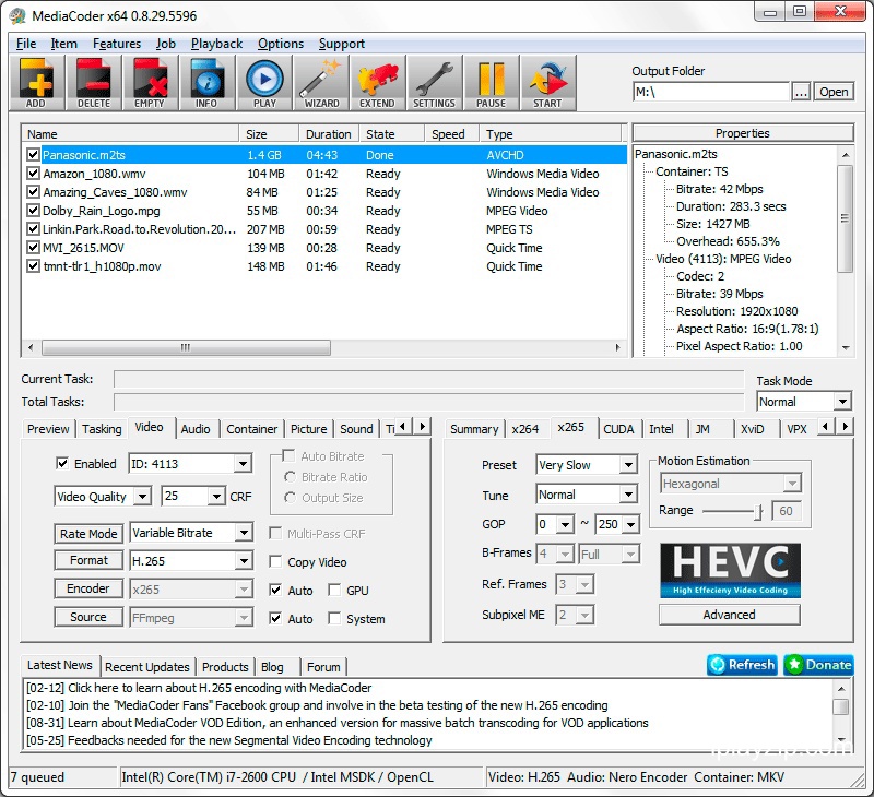 音视频转换压缩软件 MediaCoder v0.8.68 中文绿色版 音视频转换压缩软件 MediaCoder v0.8.68 中文绿色版操作界面