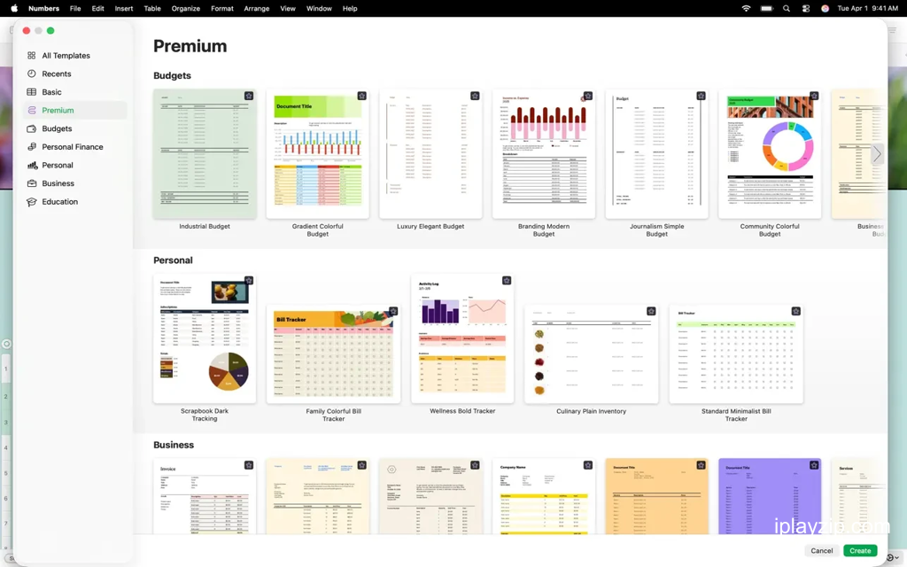 Apple 智能电子表格软件 Numbers Creator Studio v15.3 破解版操作界面