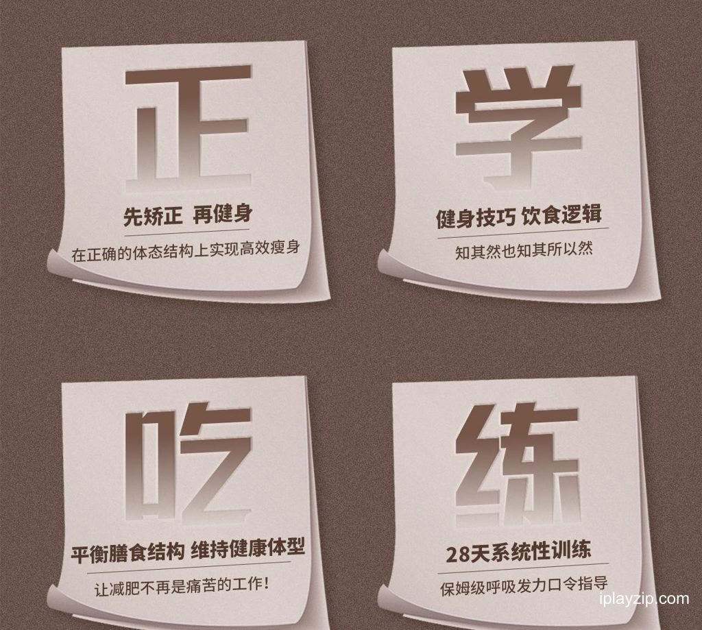 2026 28 天高效瘦身计划 居家燃脂健身课程 1080P 高清视频教程 网盘下载