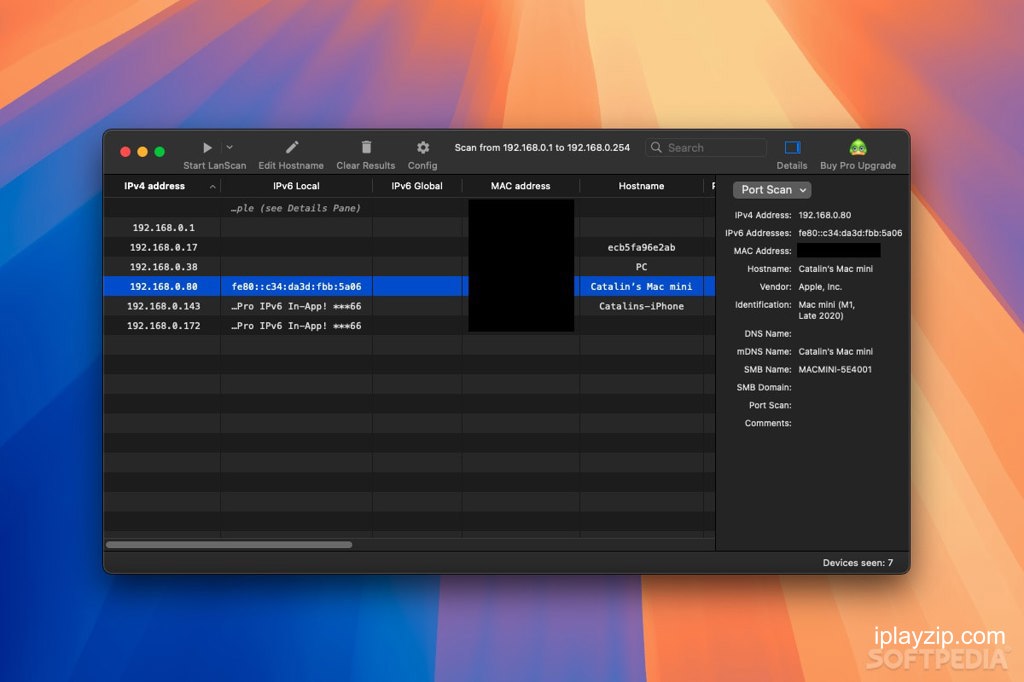 高效 Mac 网络扫描工具 LanScan v8.2.12 破解版 高效 Mac 网络扫描工具 LanScan v8.2.12 破解版操作界面