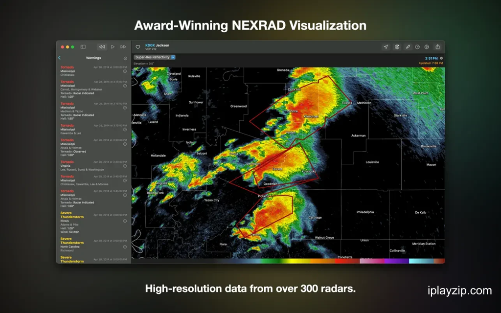 天气雷达可视化分析工具 RadarScope v5.5.6 破解版 天气雷达可视化分析工具 RadarScope v5.5.6 破解版操作界面