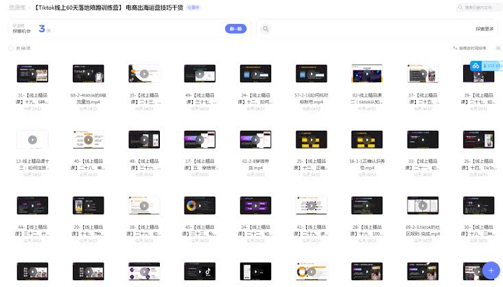 TikTok 线上 60 天落地陪跑训练营 奇迹出海 网盘下载