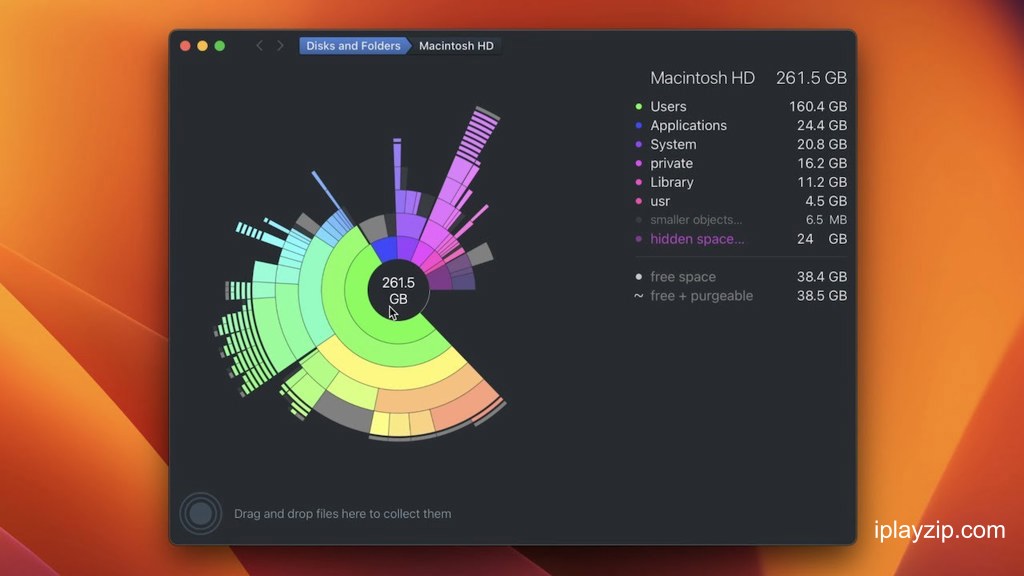 直观的磁盘空间分析工具 DaisyDisk v4.34 破解版 直观的磁盘空间分析工具 DaisyDisk v4.34 破解版操作界面